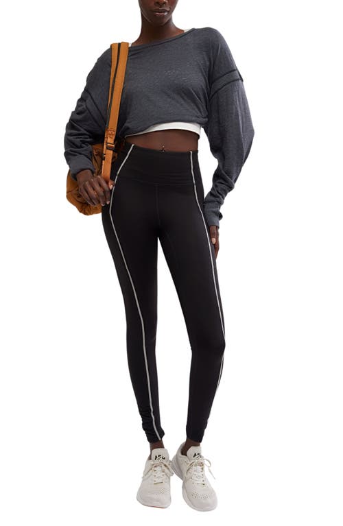 Free People You're A Peach Leggings In Black