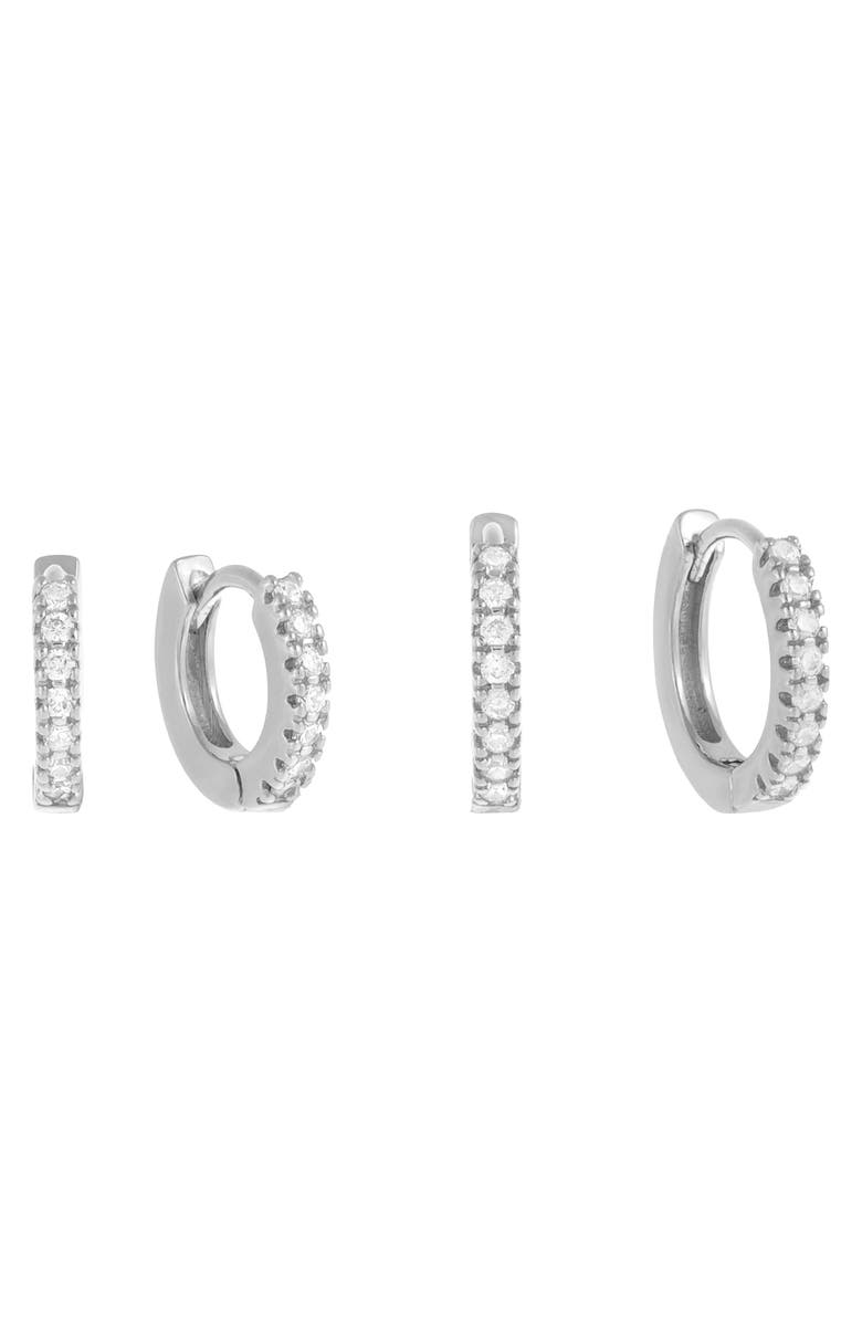 BY ADINA EDEN CZ Mini Huggie Earring Combo Set, Main, color, 