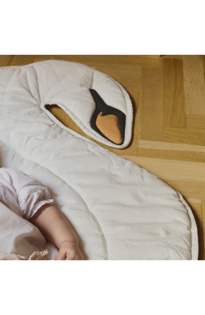 Lorena Canals Playmat Swan, Alternate, color, Ivory, Natural