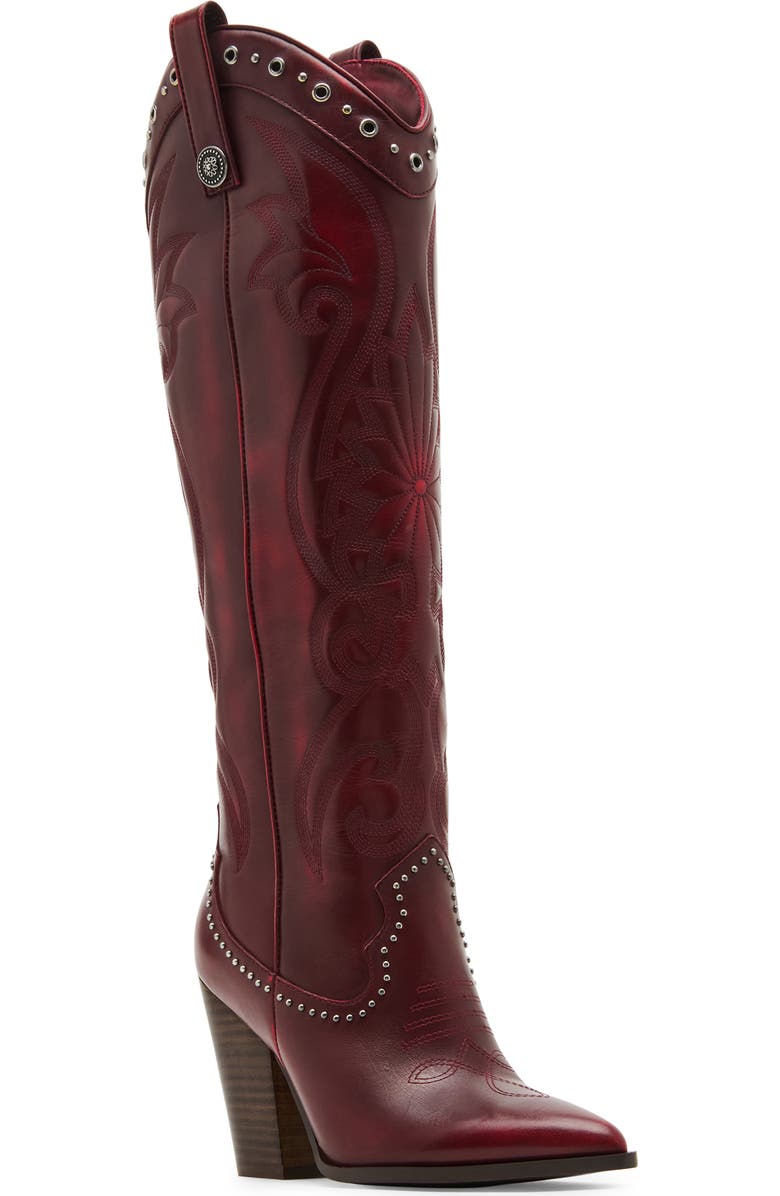 Steve Madden Lasso Knee High Boot, Main, color, Red Distressed