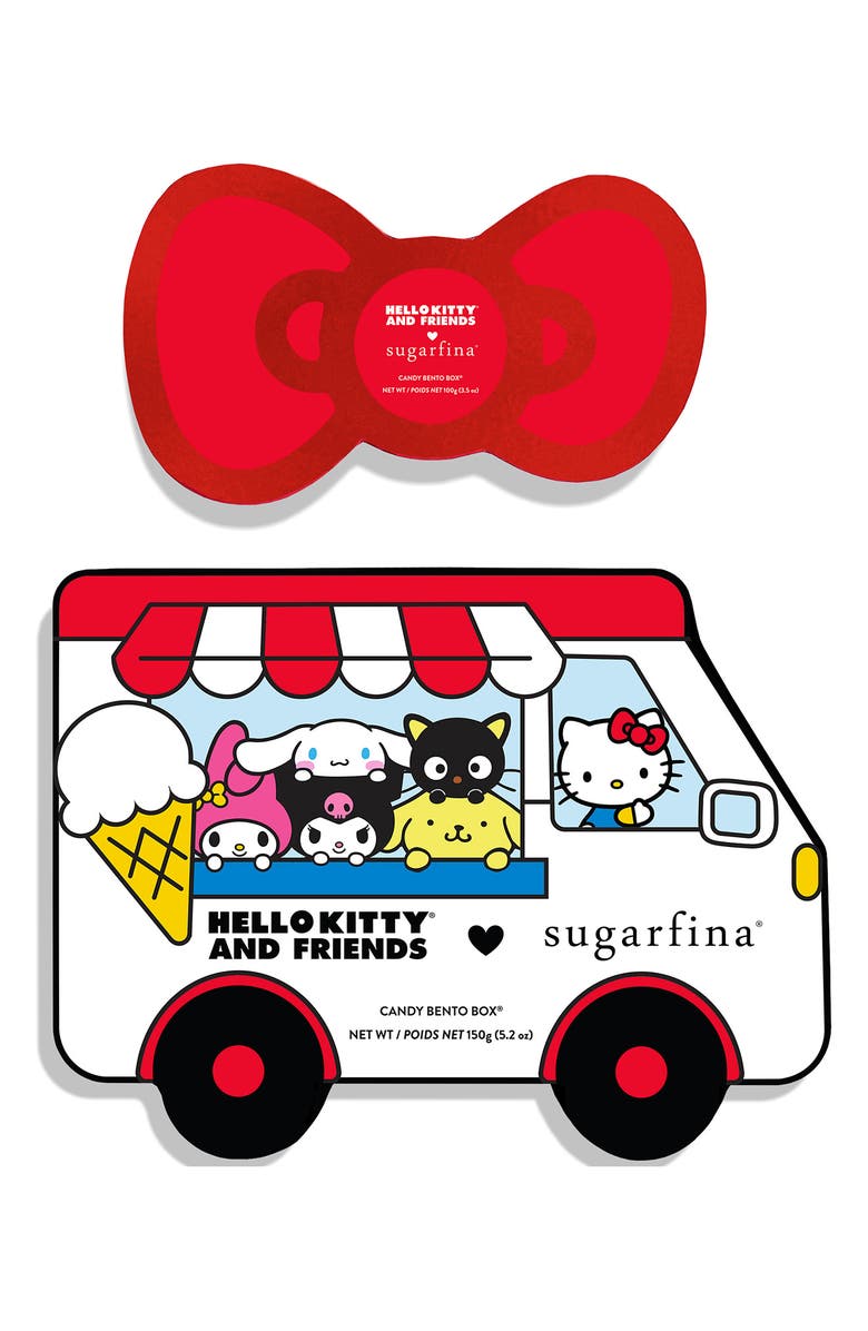 sugarfina Hello Kitty<sup>®</sup> & Friends Ice Cream Truck 3-Piece Bento Box & Bow 2-Piece Bento Box Set, Main, color, 