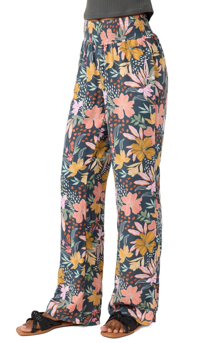 O'Neill Jonie Mila Floral Wide Leg Pants, Alternate, color, Slate