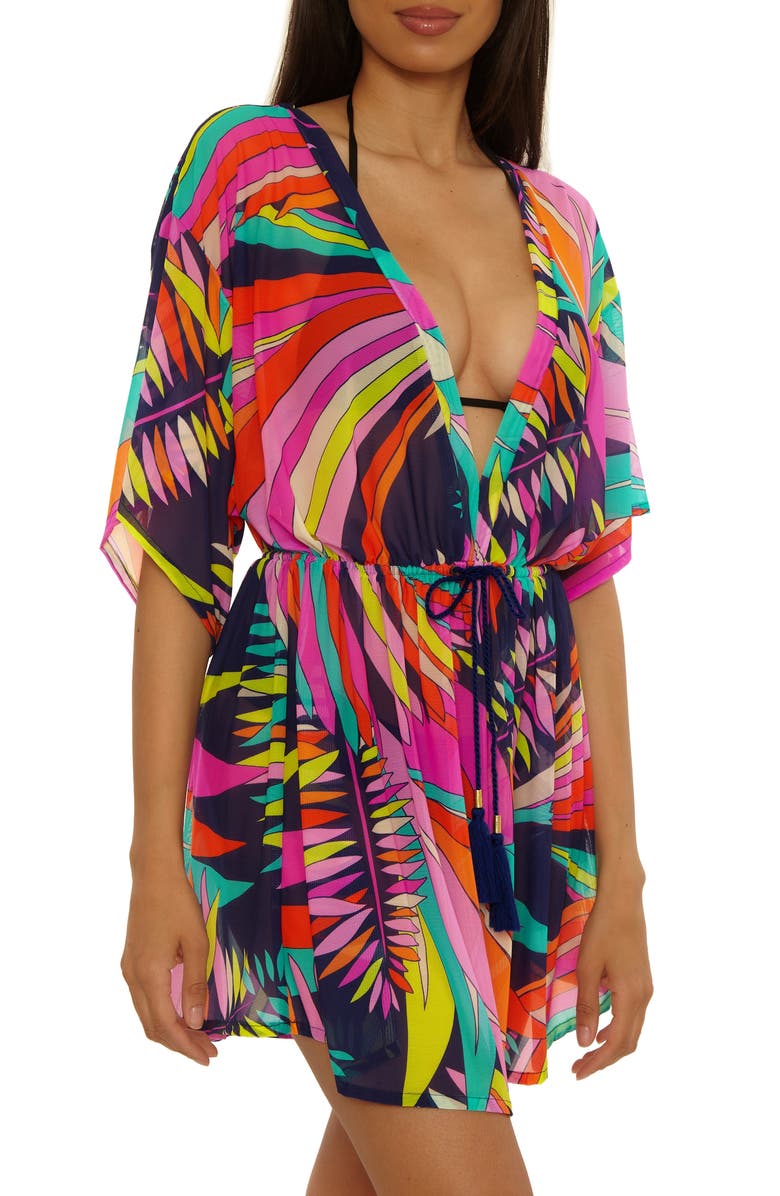 Trina Turk Paralia Print Cover-Up Dress, Alternate, color, Multi