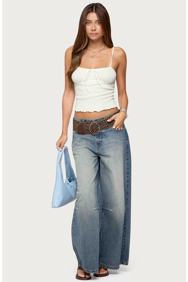 Misty Lacey Textured Crop Camisole, Alternate, color, CREAM