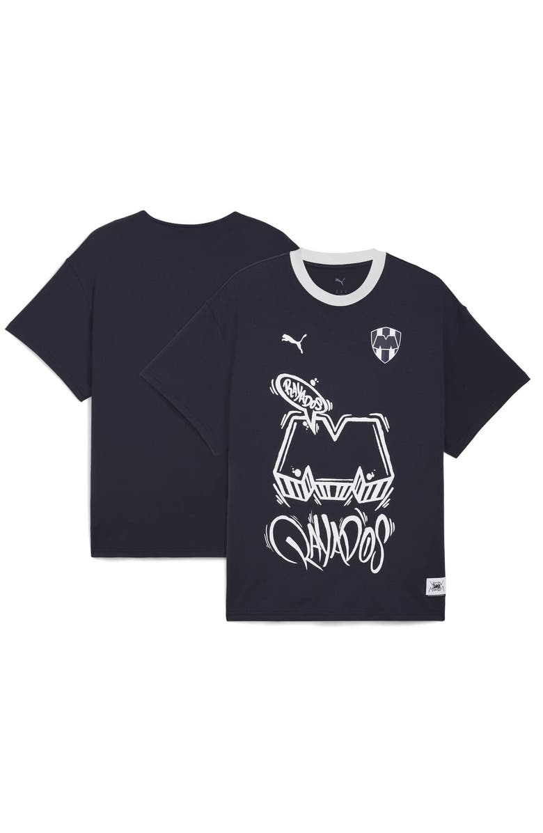 PUMA Men's Puma Navy CF Monterrey 2025 FIFA Club World Cup Hoops T-Shirt, Main, color, Navy