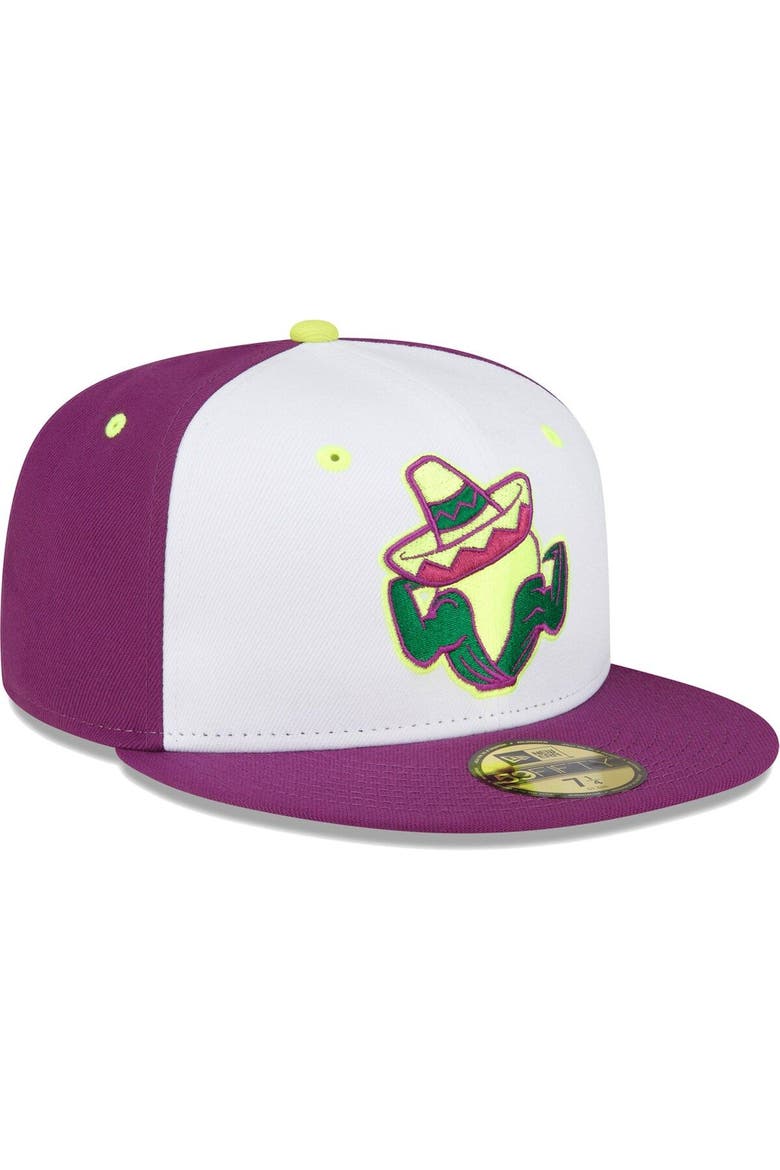 Men's New Era White Cedar Rapids Kernels Copa De La Diversion 59FIFTY Fitted Hat, Alternate, color, White