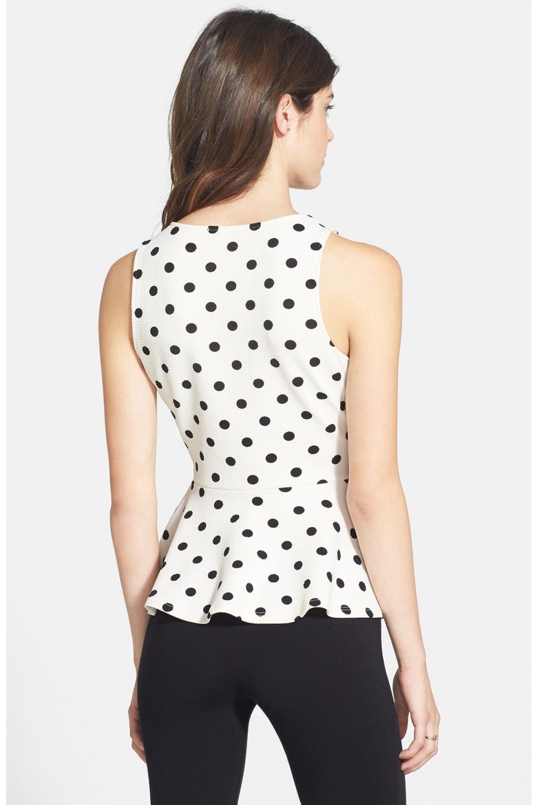 Quilted Peplum Tank, Alternate, color, DOT