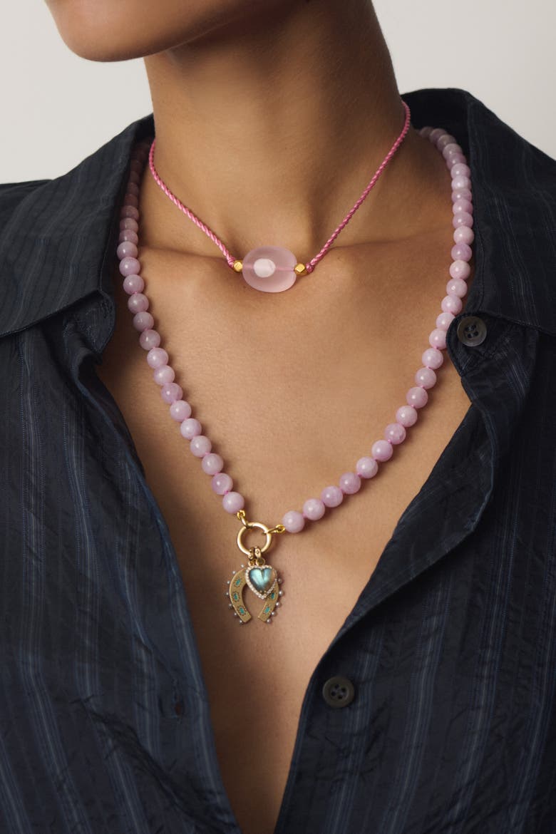 Kunzite Beaded Necklace, Alternate, color, Pink