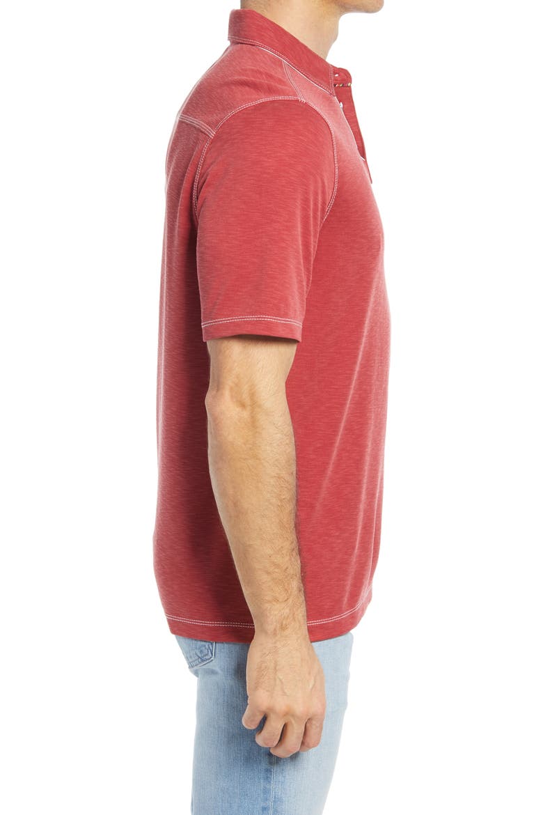 Slub Men's Polo, Alternate, color, RED