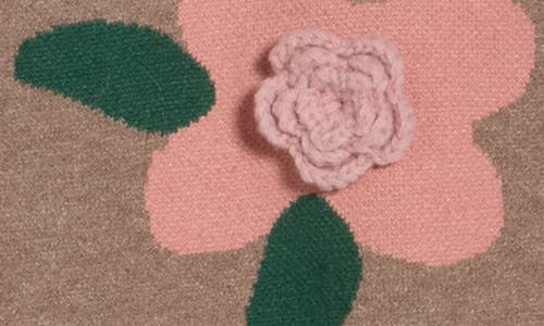 Love By Design 3d Peony Cardigan In Brown