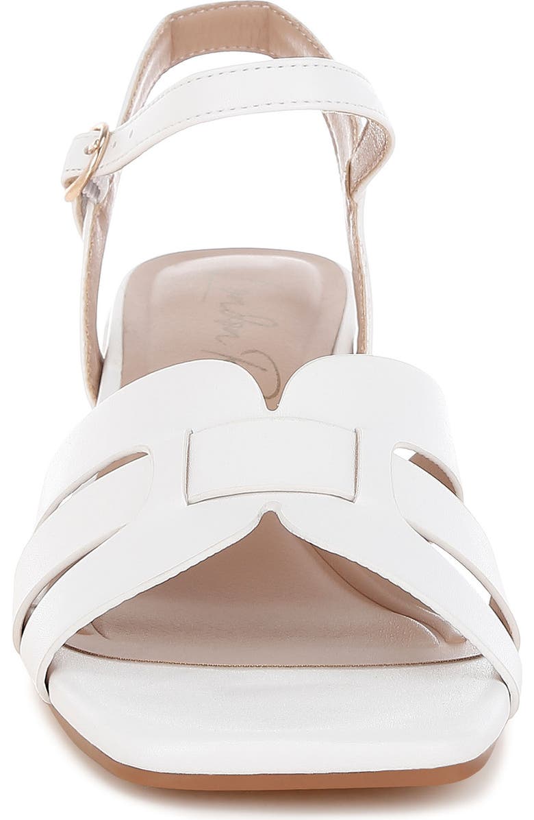 LONDON RAG Eliska Block Heel Sandal, Alternate, color, White