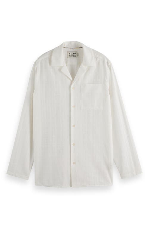 Scotch & Soda Classic Fit Cotton Voile Button-up Shirt In Neutral