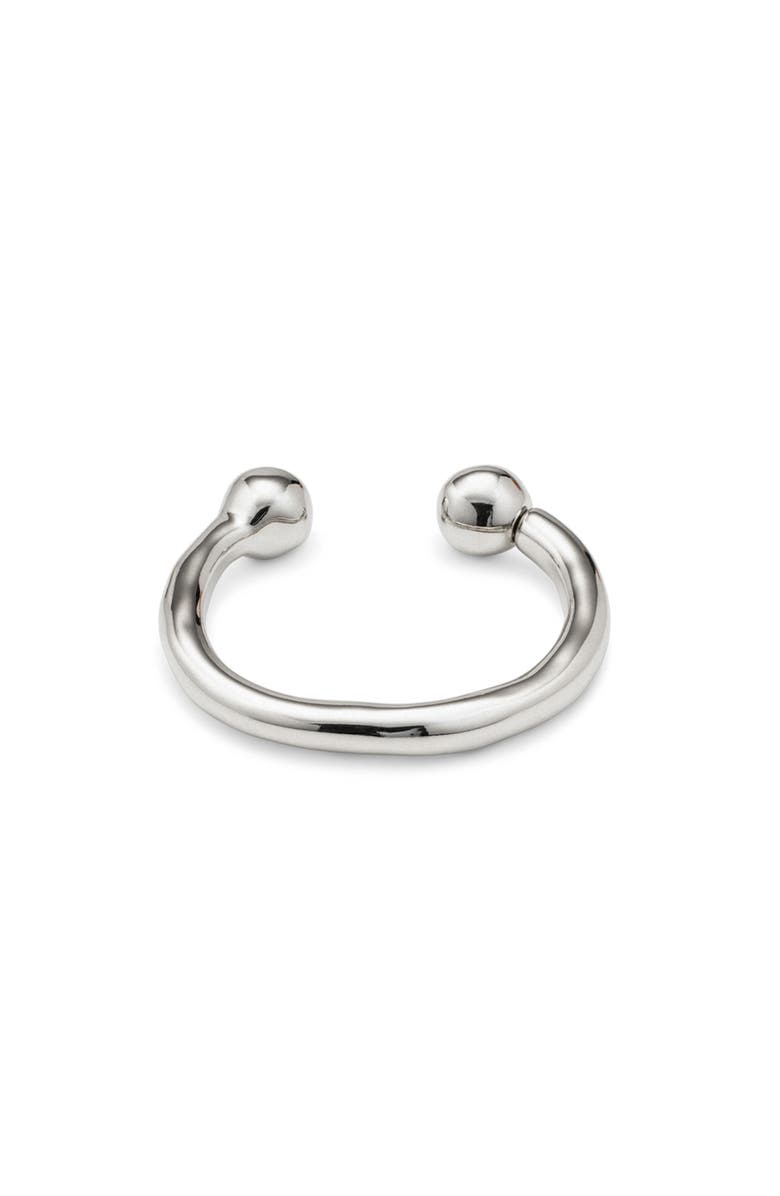 UNODE50 Double Bead Bangle, Main, color, Silver