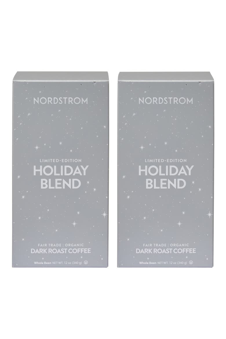 Coffee Holiday Blend Fair Trade Organic Whole Bean Coffee, Main, color, WHITE