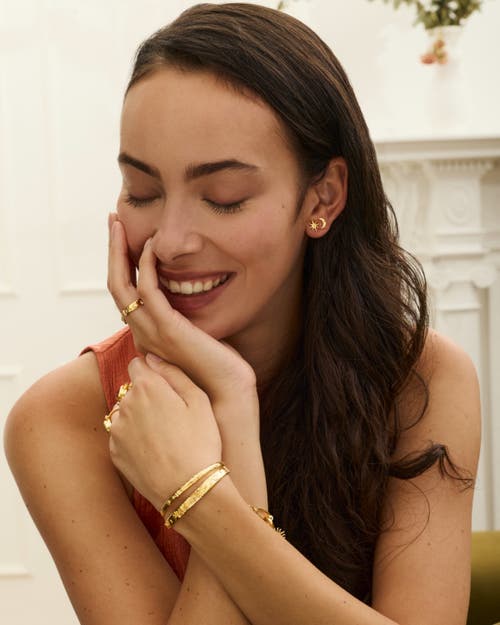 Ottoman Hands Moon And Star Studs In Gold