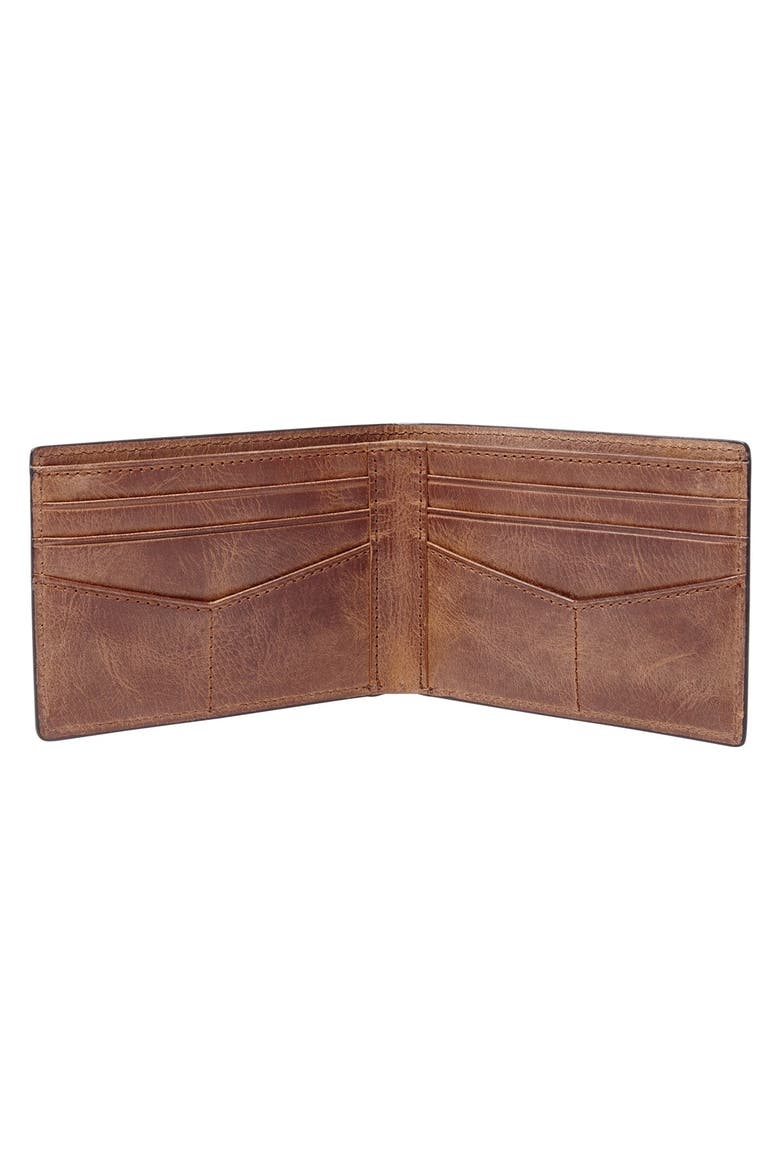 'Derrick' Leather Front Pocket Bifold Wallet, Alternate, color, BROWN