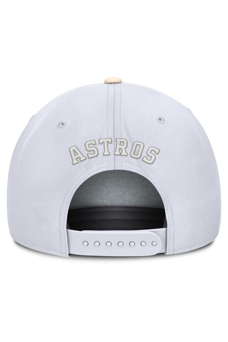 Men's Nike  White/Cream Houston Astros Pro Performance Snapback Hat, Alternate, color, White