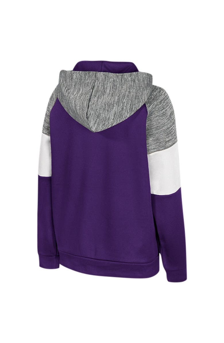 COLOSSEUM Youth Colosseum Purple Kansas State Wildcats Live Hardcore Raglan Pullover Hoodie, Alternate, color,