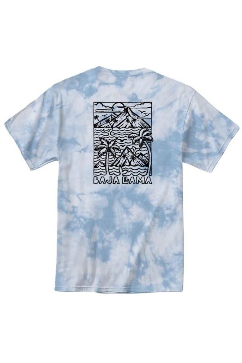 WAVY DAYZ - BLUE TIE DYE PRIMO GRAPHIC TEE, Main, color, Tie Dye