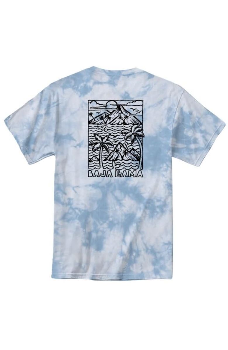 Baja Llama WAVY DAYZ - BLUE TIE DYE PRIMO GRAPHIC TEE, Main, color, Tie Dye