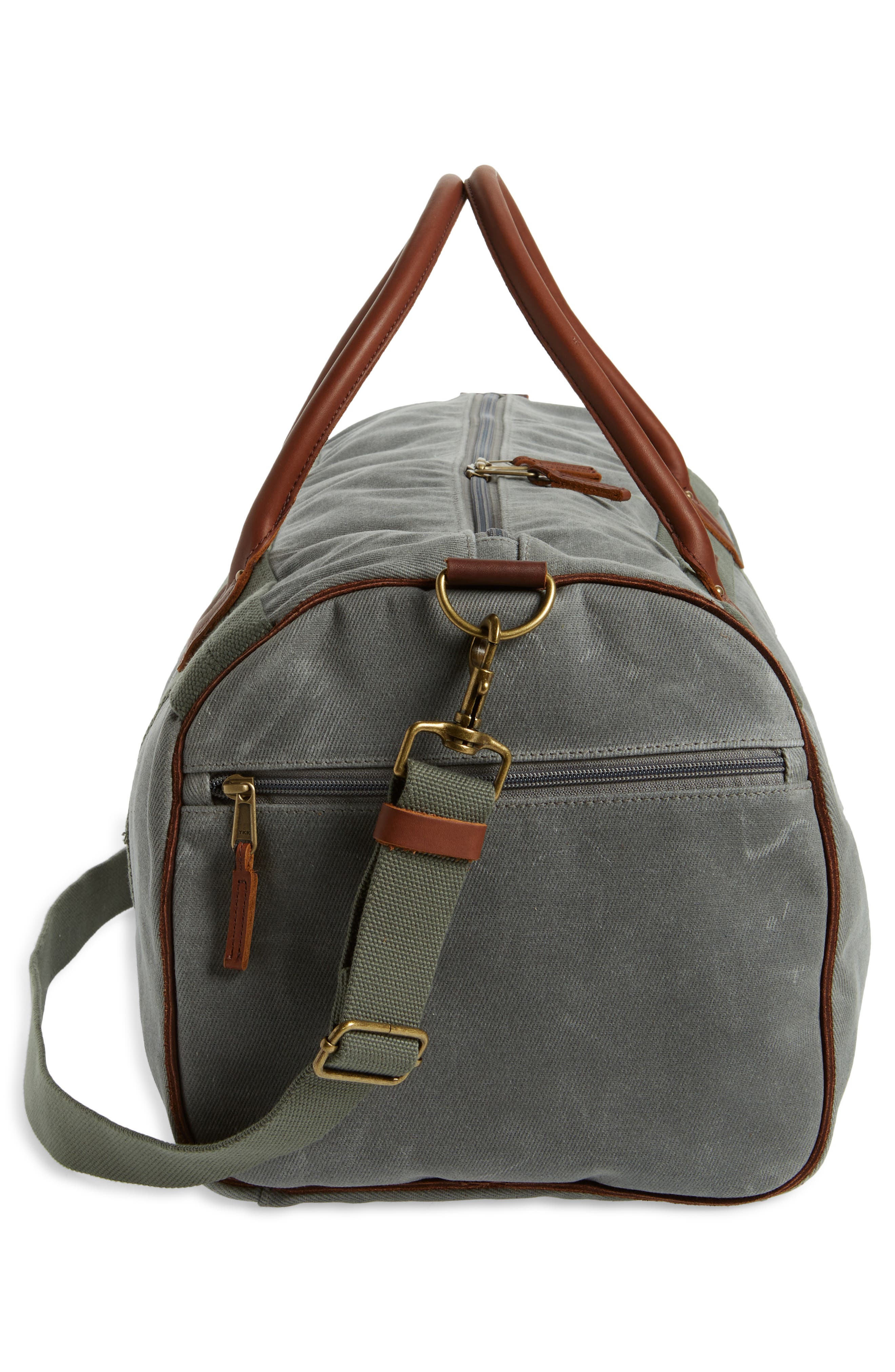 L.L.Bean Waxed Canvas Duffle Bag, Alternate, color, 