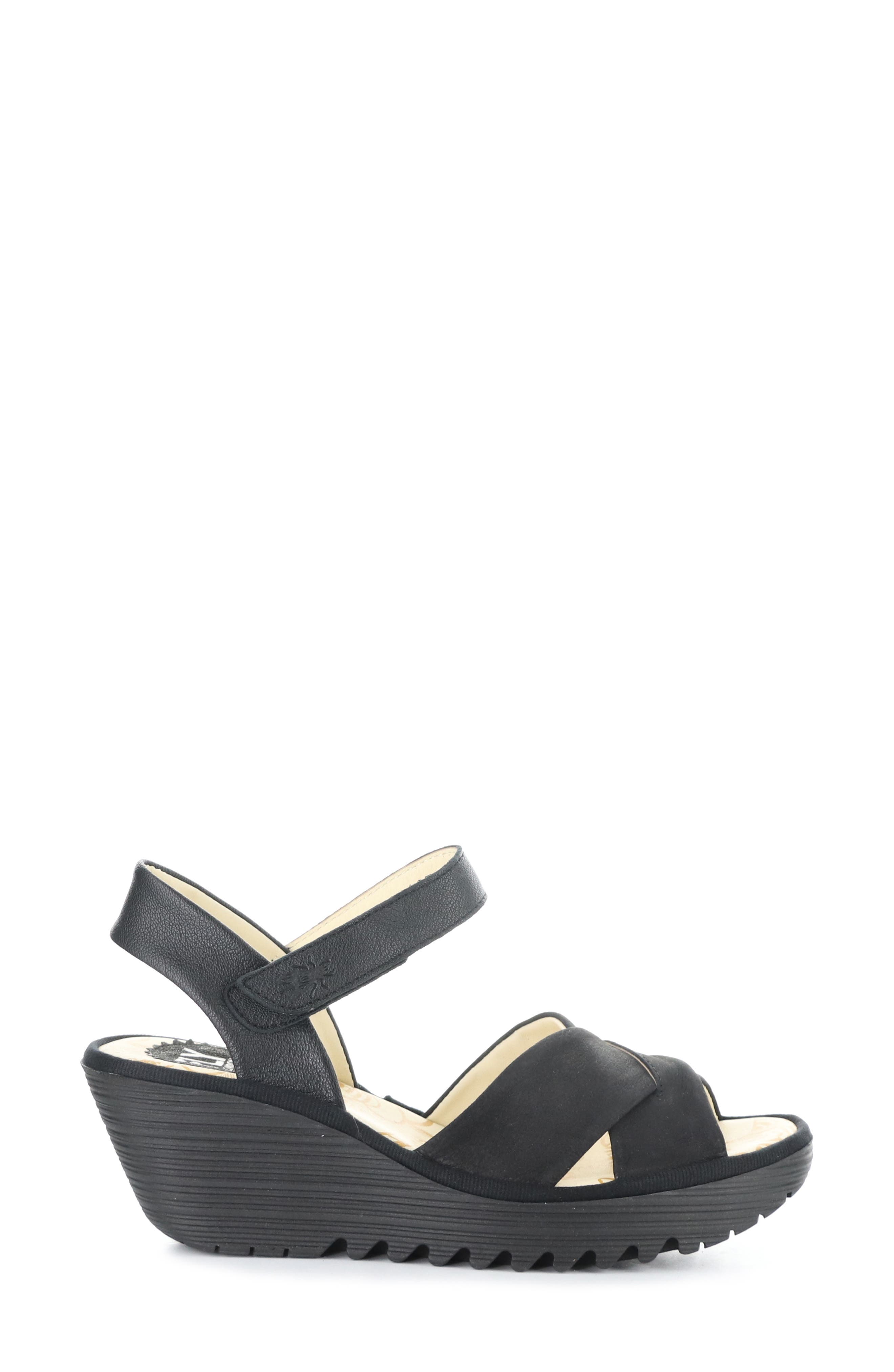 Fly London Yorg Ankle Strap Platform Wedge Sandal, Alternate, color, 