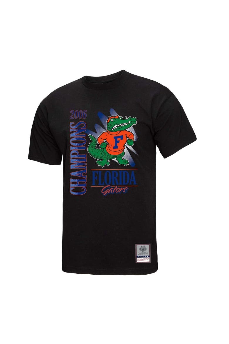Men's Mitchell & Ness  Black Florida Gators Retro Brush Mineral Wash T-Shirt, Alternate, color, Black