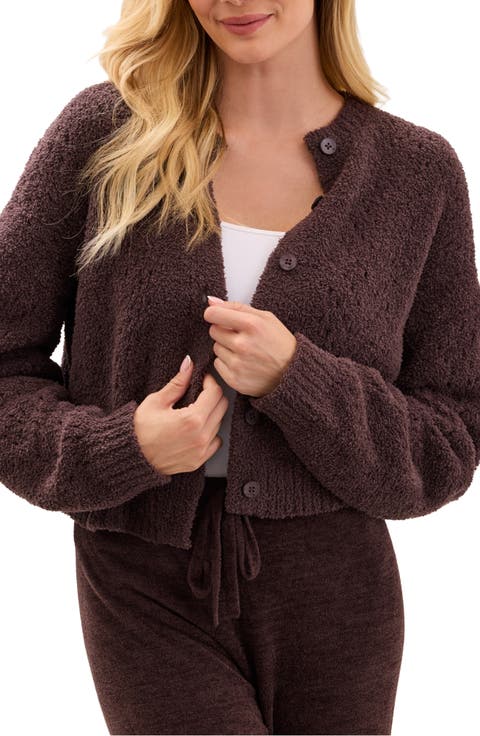 Pointelle Cropped Cardigan