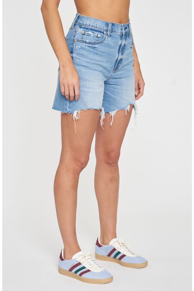 Sundaze High Waist Cutoff Denim Shorts, Alternate, color, MARINA DISTRESSED