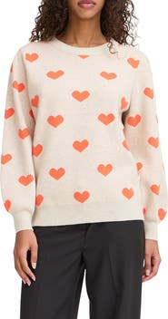 ICHI Heart Pullover Sweater