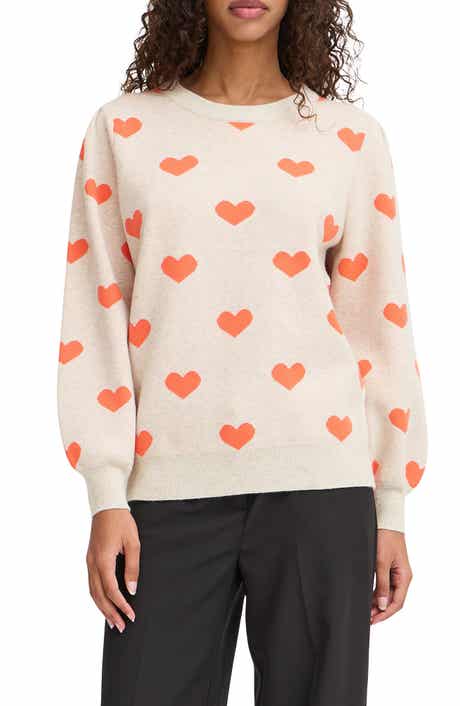 ICHI Heart Pullover Sweater