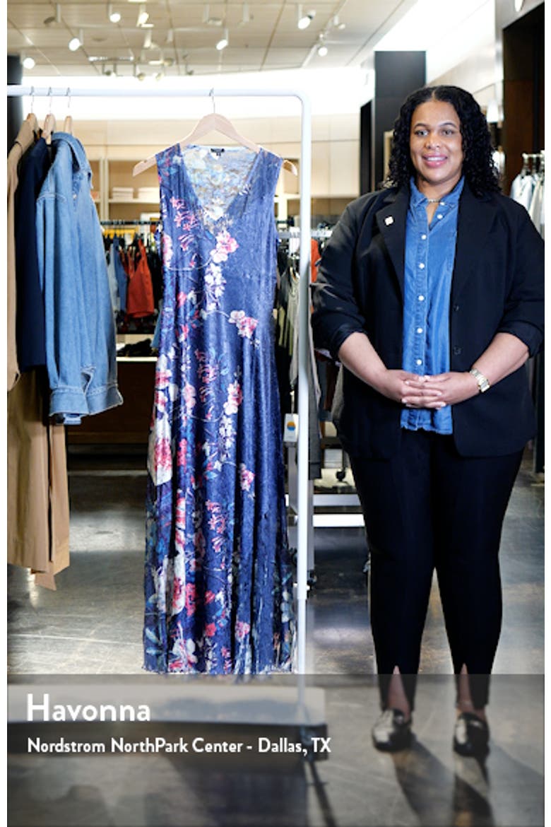 Lace-Up Back Charmeuse Maxi Dress video