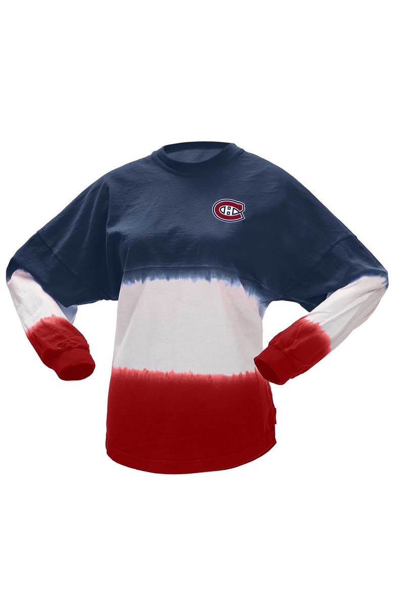 SPIRIT JERSEY Women's Fanatics Branded Navy/Red Montreal Canadiens Ombre Long Sleeve T-Shirt, Alternate, color, Navy