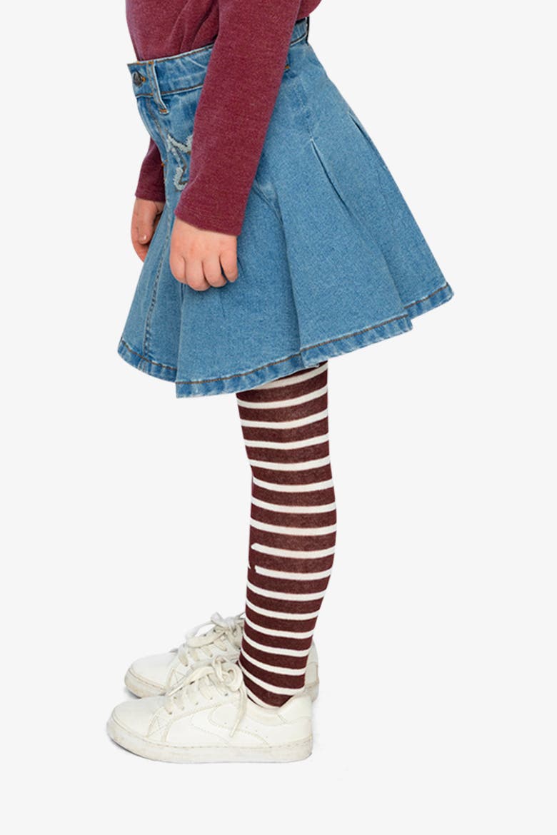 Pleated Denim Elastic Waistband Star Appliqué Skirt, Alternate, color, Navy Blue Denim