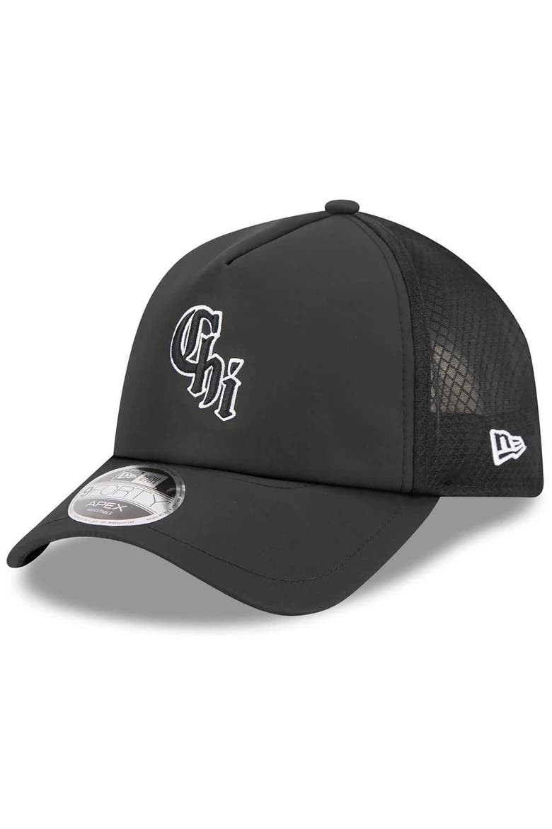 Men's New Era Black Chicago White Sox 2026 Batting Practice Alternate Apex 9FORTY Adjustable Hat, Main, color, Black