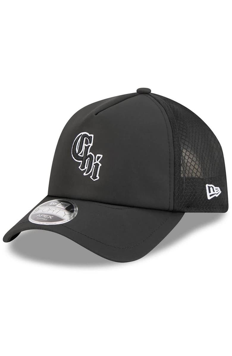 New Era Men's New Era Black Chicago White Sox 2026 Batting Practice Alternate Apex 9FORTY Adjustable Hat, Main, color, Black