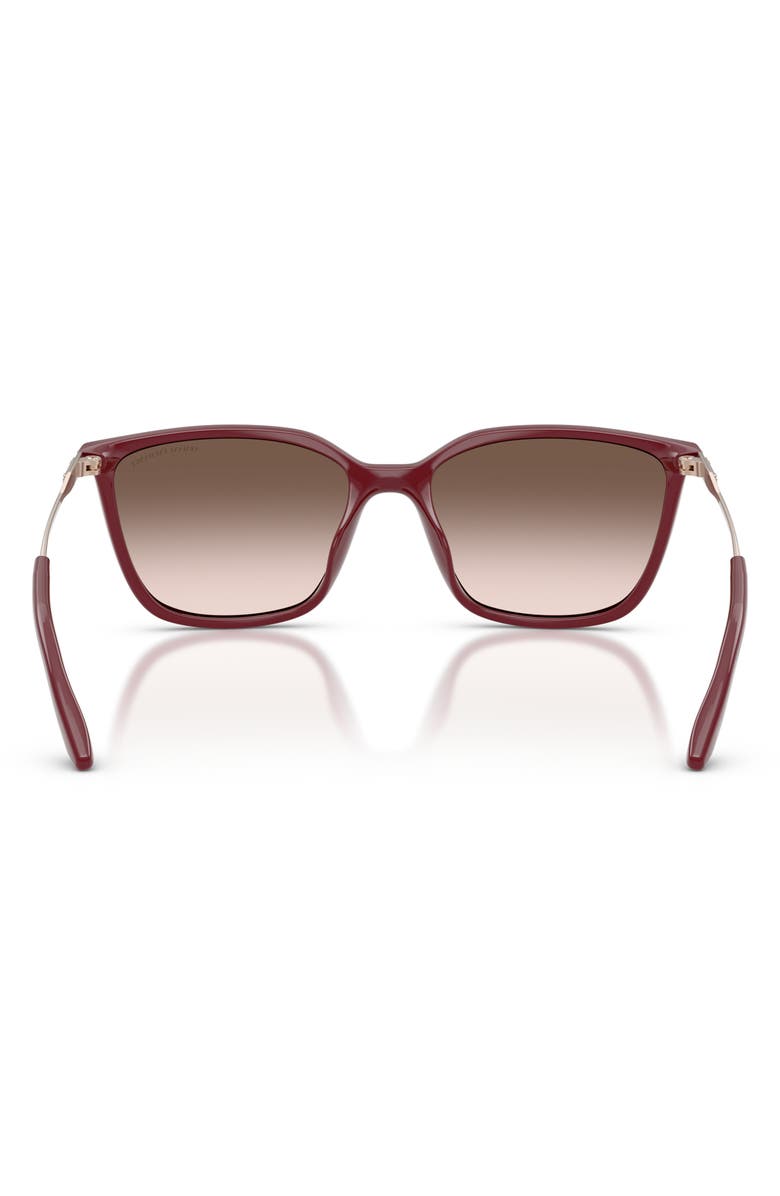 Armani Exchange 55mm Square Sunglasses, Alternate, color, Bordeaux / Pink Gradient Grey