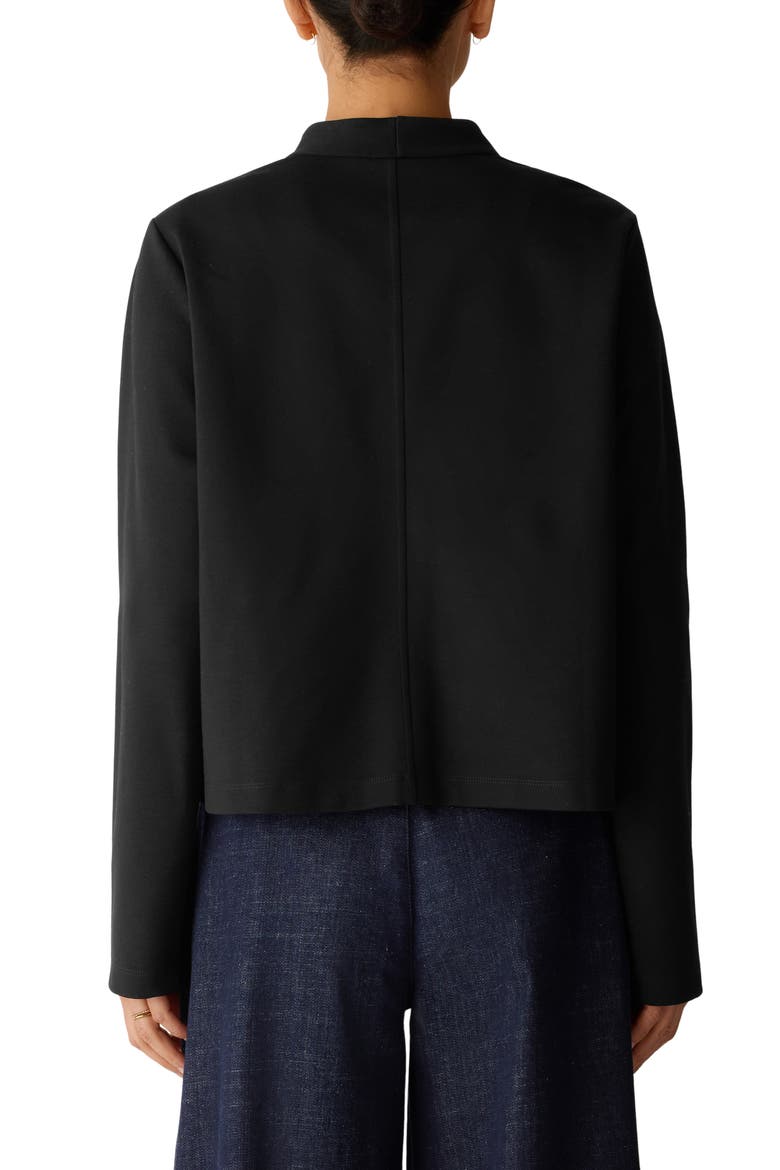High Collar Cropped Jacket, Alternate, color, BLACK
