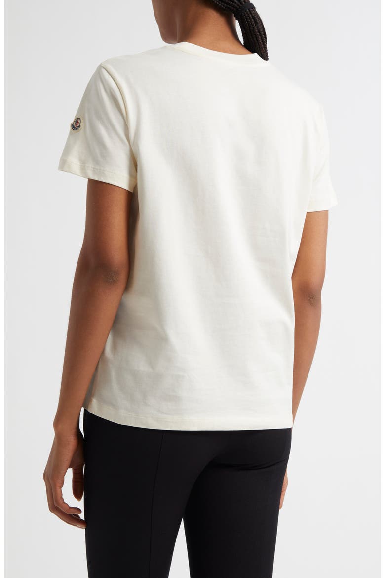 Logo Embroidered Cotton T-Shirt, Alternate, color, WHITE ONYX