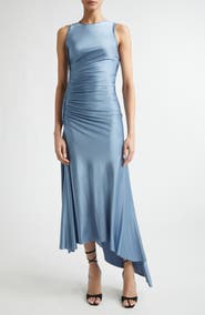 Victoria Beckham Twist Sleeveless Asymmetric Jersey Dress
