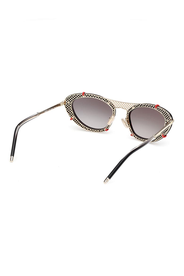 Dolly 54mm Gradient Oval Sunglasses, Alternate, color, BLACK/ PALE GOLD/ ZEISS SMOKE