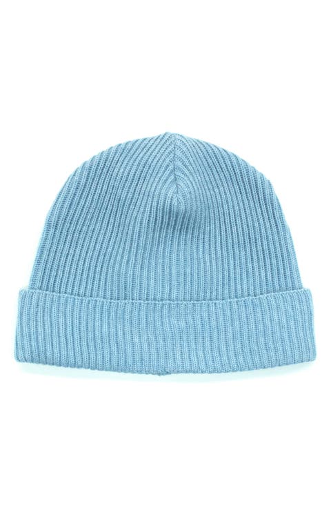 Merino Wool Rib Cuff Beanie