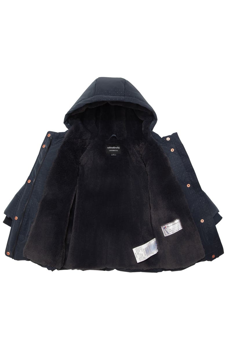 Rokka&Rolla Kids' Starlight Winter Coat, Alternate, color, Midnight Sky
