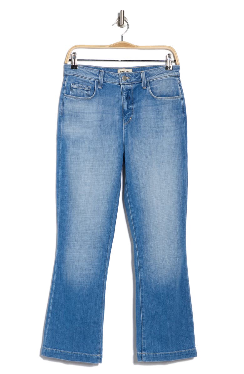 L'AGENCE Ali High Waist Ankle Slim Flare Leg Jeans, Alternate, color, 