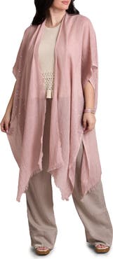 SAACHI Frayed Sequin Ruana