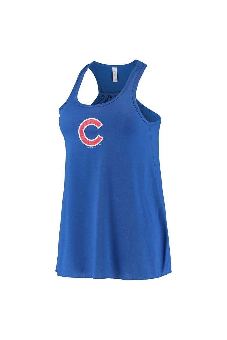 Women's Soft as a Grape Royal Chicago Cubs Front & Back Tank Top, Alternate, color, Royal