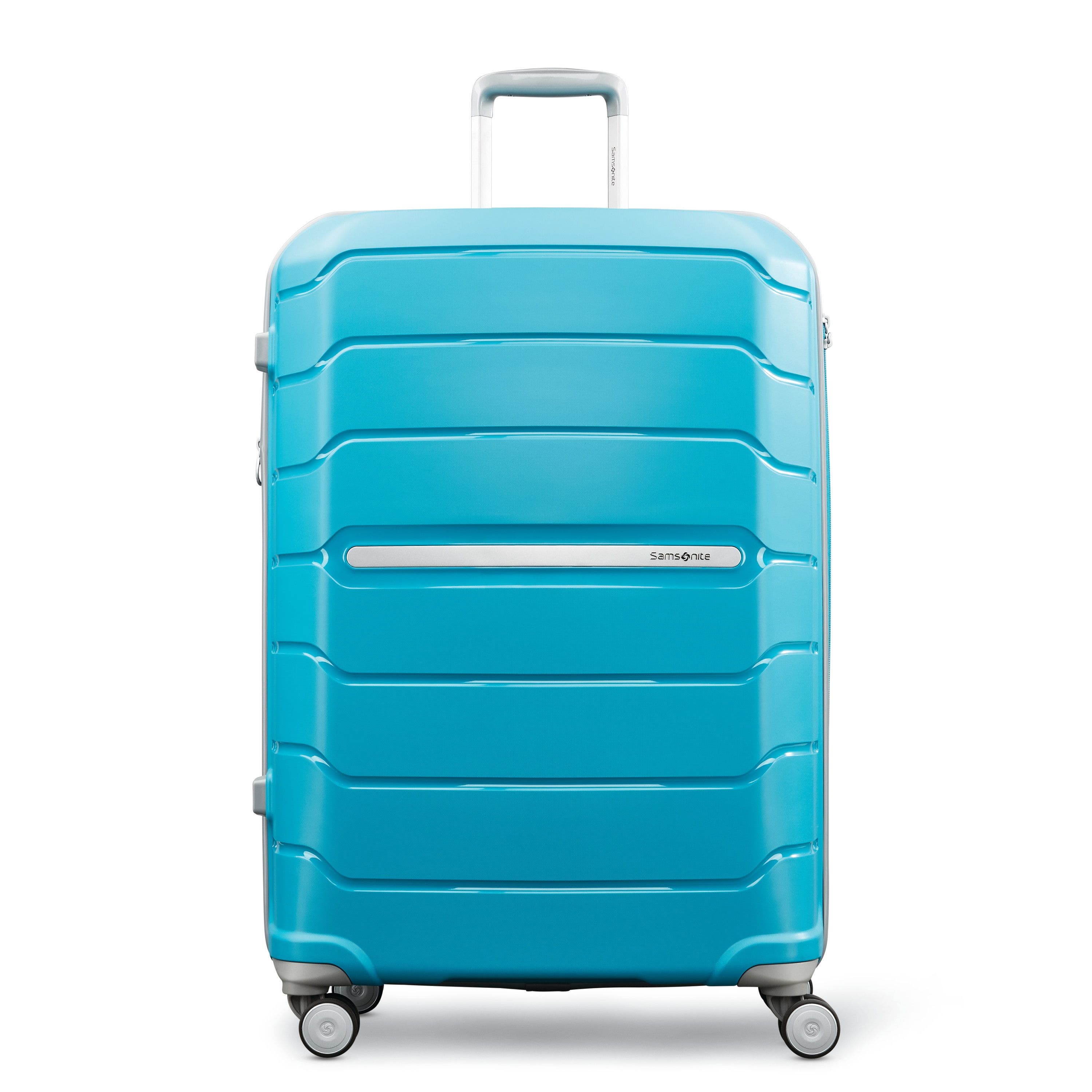 Samsonite Freeform Checked-Large 28-Inch Hardside Expandable with Double Spinner Wheels, Alternate, color, Ocean Blue