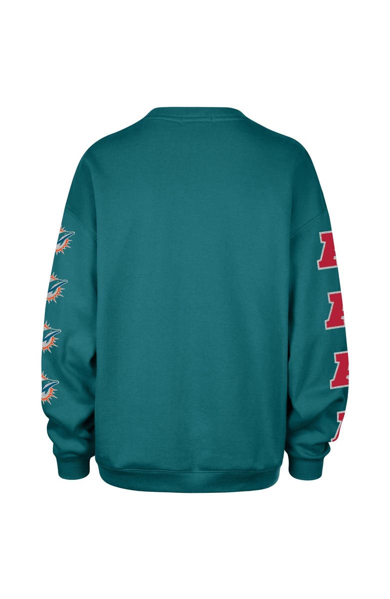 '47 Women's '47  Aqua Miami Dolphins Go Big Oversized Pullover Sweatshirt, Alternate, color, Aqua