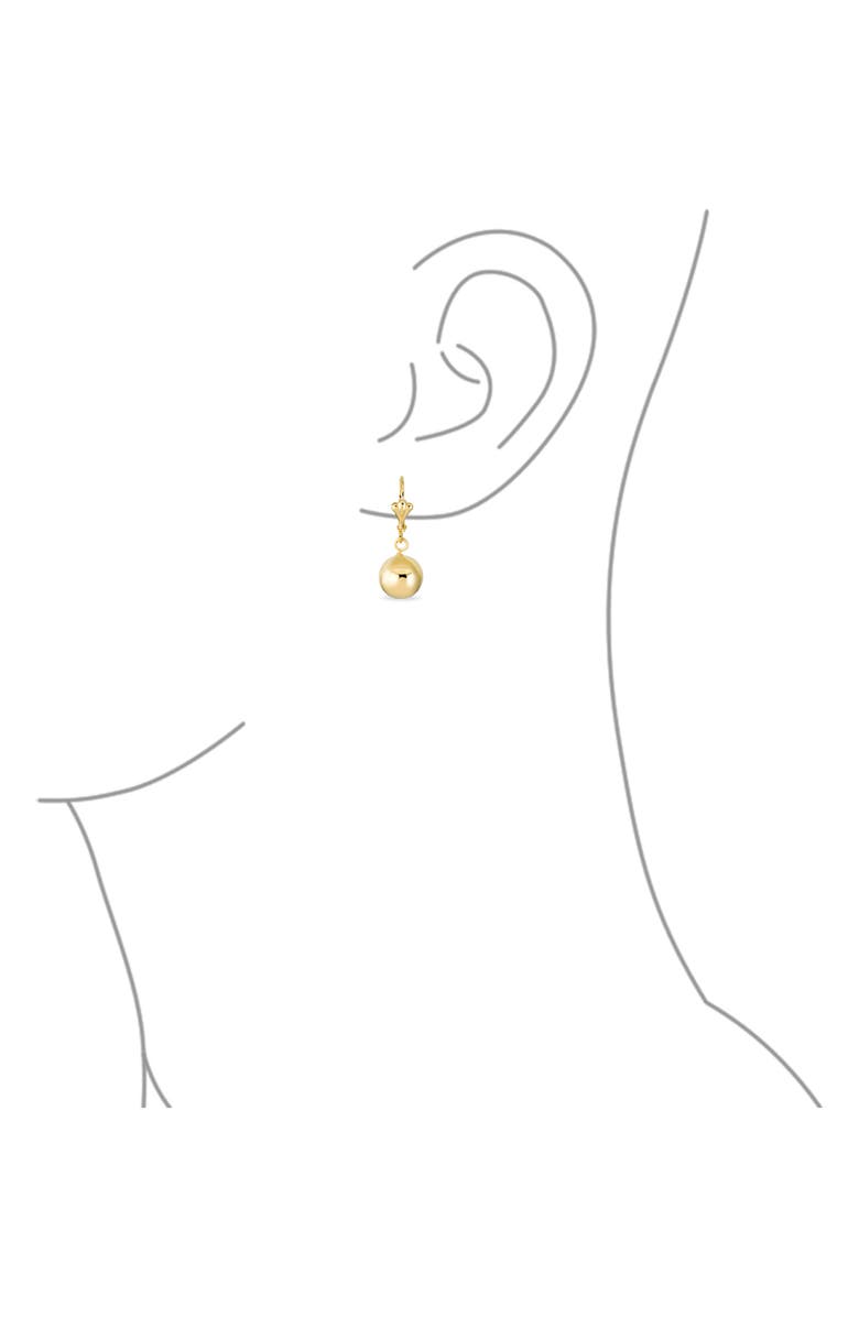 BLING JEWELRY Classic Elegant Simple Round Drop Earrings, Alternate, color, Gold-Tone