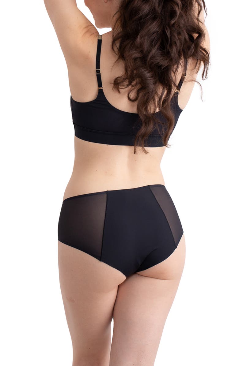 Uwila Warrior 2-Pack Soft Seamless Briefs with Mesh, Alternate, color, Tap Shoe Black